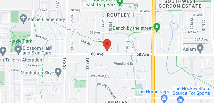 map of 19789 68 AVENUE